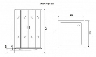 ������� ������ Niagara NG- 6901-01GQ BLACK (900�900�2100) �� �������� ������� � �. ������� �����